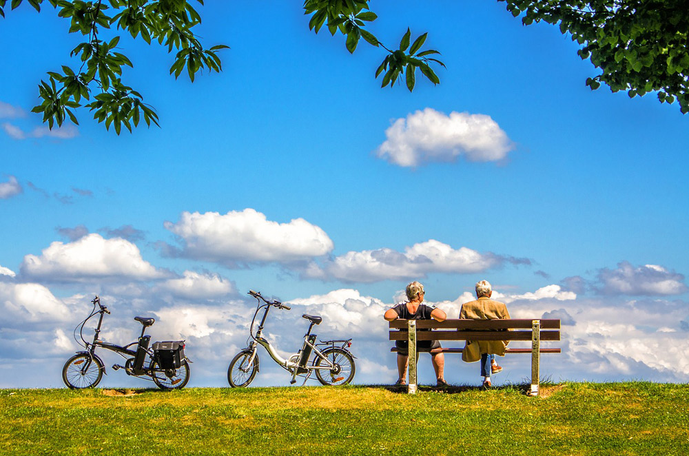 Fiets op e-bikes